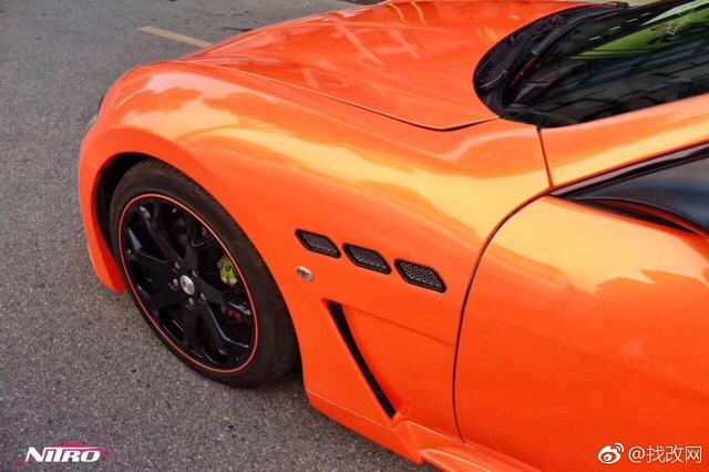 玛莎拉蒂GT改色幻彩金橙车身改色贴膜