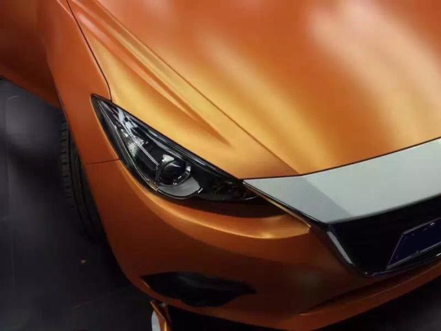 马自达CX-7电光橙车身改色贴膜