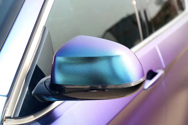 宝马X6车身改色电光紫魅蓝贴膜效果图