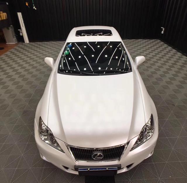 雷克萨斯IS250电光金属白汽车改色贴膜效果图